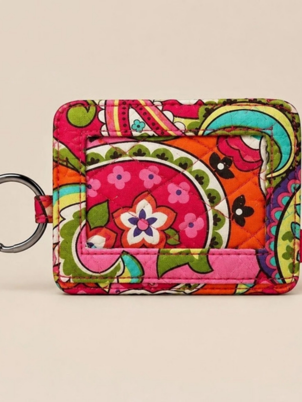 Vera Bradley Floral Key Ring Wallet in Pink & Multicolor